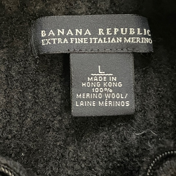 BANANA REPUBLIC Extra Fine Italian Merino Wool Sz Large - Picture 2 of 2